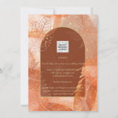 LeahG Terracotta Gold Autumn FALL Wedding Invite Kaart (Achterkant)