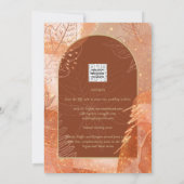 LeahG Terracotta Goud Herfst Huwelijksuitnodiging Kaart (Achterkant)