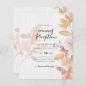 LeahG Terracotta Herfstbladeren Trouw Uitnodiging (Voorkant / Achterkant)