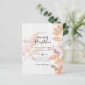 LeahG Terracotta Herfstbladeren Trouw Uitnodiging (Staand voorkant)