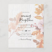 LeahG Terracotta Herfstbladeren Trouw Uitnodiging (Voorkant)