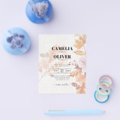 LeahG Terracotta Herfstbladeren Trouw Uitnodiging Flyer (Enkel)