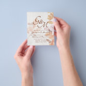 LeahG Terracotta Herfstbladeren Trouw Uitnodiging Flyer (Hand)