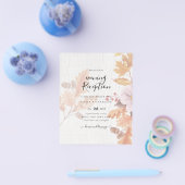 LeahG Terracotta Herfstbladeren Trouw Uitnodiging Flyer (Enkel)