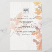 LeahG Terracotta Herfstbladeren Trouw Uitnodiging Flyer (Achterkant)