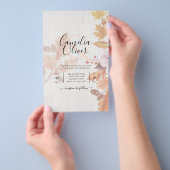 LeahG Terracotta Herfstbladeren Trouw Uitnodiging Flyer (Hand)