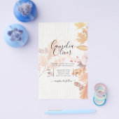 LeahG Terracotta Herfstbladeren Trouw Uitnodiging Flyer (Enkel)