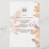 LeahG Terracotta herfstbladeren trouwuitnodiging Flyer (Achterkant)