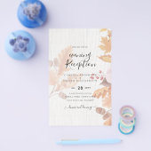 LeahG Terracotta herfstbladeren trouwuitnodiging Flyer (Enkel)