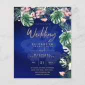 LeahG Tropical Blue Pink Floral Wedding (Voorkant)
