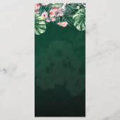 LeahG Tropical Green Pink Botanical Wedding Menu (Achterkant)