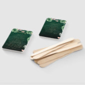 LeahG Tropisch Groen Roze Botanisch Trouwen Handwaaier (Niet-gemonteerd)