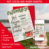 LeahG Warme Cacao Hartelijke Winter Bruiloft Feest Kaart