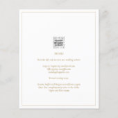 LeahG White Gold Classic Typography Wedding Invite (Achterkant)