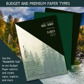 LeahG Winter Bruidsjurk dennenbomen Uitnodiging