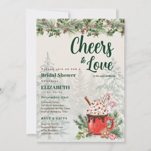 LeahG Winter Cheer Hygge Vrijgezellenfeest bruilof Kaart (Voorkant)