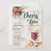 LeahG Winter Cheer Mulled Wijn Douche Bruiloft Kaart (Voorkant)