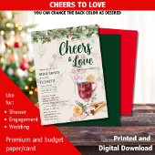 LeahG Winter Mulled Wine Bruidsfeest Trouwfeest Kaart