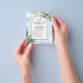 LeahG Winter Wedding Aqua Blue Green INVITE Flyer (Hand)