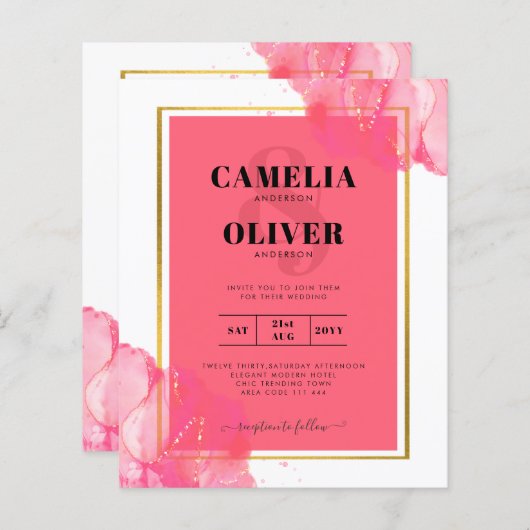 LeahG Zalm ROZE GOUD TROUW Alcohol Inkt (Voorkant / Achterkant)