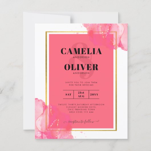 LeahG Zalm ROZE GOUD TROUW Alcohol Inkt (Voorkant)