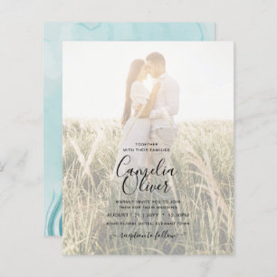 LeahG Zee Glass Ocean Coral Turquoise Blue INVITE