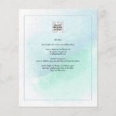 LeahG Zee Glass Turquoise Blauwgroen Blue Wedding  Flyer (Achterkant)
