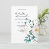 LeahG Zomer Wit Rose Rustiek Boho Bloemen Bruiloft (Staand voorkant)