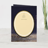 LeahG Zwart Goud Islamitisch Moslim Bruiloft Uitno Kaart (Achterkant)