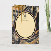 LeahG Zwart Goud Islamitisch Moslim Bruiloft Uitno Kaart (Achterkant)