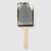 LeahG ZWART WIT GOUD INK Trouwprogramma Handwaaier (Achterkant)