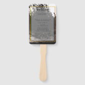 LeahG ZWART WIT GOUD INK Trouwprogramma Handwaaier (Voorkant)