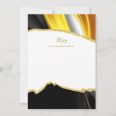 LeahG Zwarte Gouden Islamitische Moslim Trouwkaart Kaart (Achterkant)