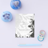 LeahG Zwarte Witte Rozen Huwelijksbudget UITNODIGI Flyer (Enkel)