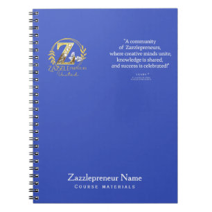 LeahG's Zazzle Zakelijke Cursus Gepersonaliseerd Notitieboek