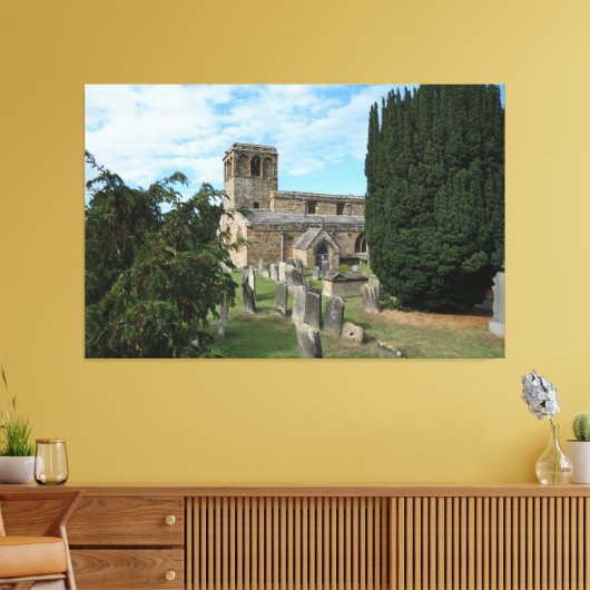 Leake Medieval English Church Canvas Afdruk (Insitu (Woonkamer))