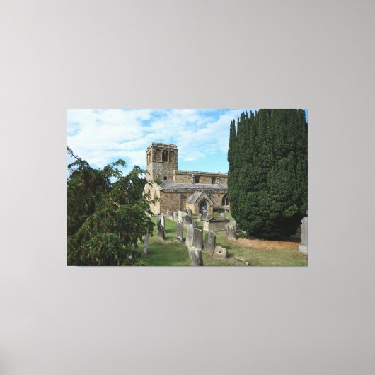 Leake Middeleeuwse Engelse Kerk Canvas Afdruk (Voorkant)