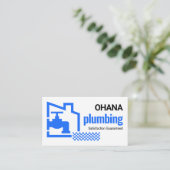 Leaking Blue Faucet Building Home Frame Visitekaartje (Staand voorkant)