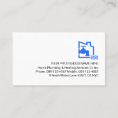 Leaking Blue Faucet Building Home Frame Visitekaartje (Achterkant)