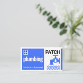 Leaking Blue Faucet Home Building Blocks Visitekaartje (Staand voorkant)