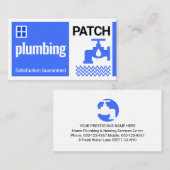 Leaking Blue Faucet Home Building Blocks Visitekaartje (Voorkant / Achterkant)