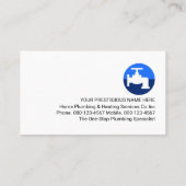 Leaking Blue Faucet Under Building Visitekaartje (Achterkant)