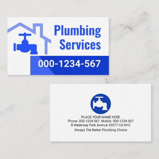 Leaking Faucet From Building Frame Visitekaartje (Voorkant / Achterkant)