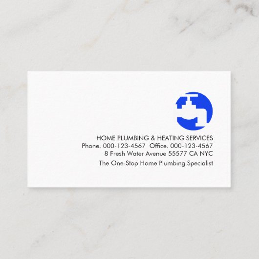 Leaking Faucet Pipeline Plumbing Works Visitekaartje (Achterkant)