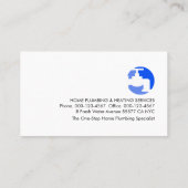 Leaking Faucet Pipelines Plumber Pipes Visitekaartje (Achterkant)