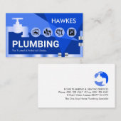 Leaking Faucet Pipelines Plumber Pipes Visitekaartje (Voorkant / Achterkant)
