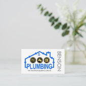Leaking Home Pipe Frame Plumbing Visitekaartje (Staand voorkant)