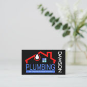 Leaking Home Plumbing Service Visitekaartje (Staand voorkant)