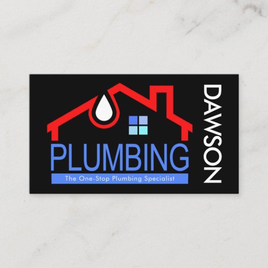 Leaking Home Plumbing Service Visitekaartje (Voorkant)