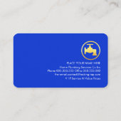 Leaking Home Water Pipe Frame Visitekaartje (Achterkant)